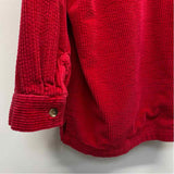 LL Bean Size 2x Women's Red Solid Button Up Shirt