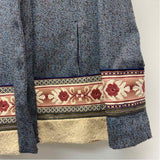 Elevenses - Anthropologie Women's Size Xl Blue-Multi Tweed Zip Up Jacket