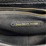 Polo by Ralph Lauren Black Leather Pebbled Crossbody Saddle Handbag