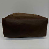 Elke Brown Suede Solid Tote Handbag