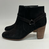 Cole Haan Size 9 Women's Black Animal Print Zip Up Booties