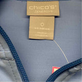 Chico's Zenergy Size 0-S Women's Light Blue Solid Jacket Activewear Top