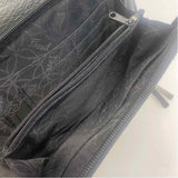 Fossil Black Leather Solid Crossbody Handbag