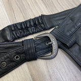 Harley Davidson Black Leather Solid Chaps Womens