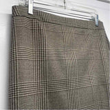 Banana Republic Size 10 Women's Green-Tan Pattern Above Knee Skirt