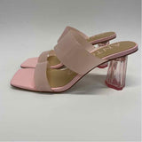 Antonio Melani Size 7.5 Women's Pink Solid Slip On Sandals