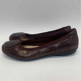 Clarks Collection Size 7 Women's Burgundy Shimmer Ballet Flats Shoes