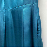 Alex Marie Size 12-L Women's Teal Solid Fit And Flare Dress