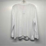 J.Jill Size L Women's White Solid Single Button Sweater