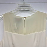 Skies Are Blue Size S Women's White-Gray Lace Sleeveless Dress