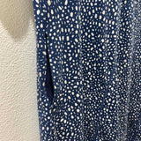Title Nine Size Xl Women's Navy-White Pattern T-Shirt Dress