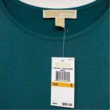 Michael Michael Kors Size S Women's Teal Solid Crew Neck Long Sleeve Top