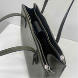 Coach Green Leather Solid Tote Handbag