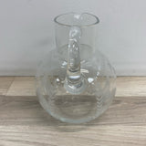 Tiffany & Co. Frosted Crystal Pitcher w Etched Lily of the Valley Pattern