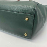 Bass Green Faux Leather Pebbled Tote Handbag w Crossbody Handbag and Wristlet
