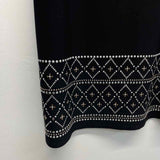 White House Black Market Size M Women's Black Beaded Shift Dress