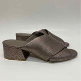 Vince Size 7 Women's Copper Pebbled Slide Sandals