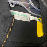 Aventura Women's Size M Charcoal Solid Zip Mock Neck Jacket