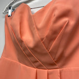 White House Black Market Size 4-S Women's Peach Solid Strapless Sleeveless Top