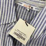 Sundry Size 1-S Women's Blue-White Stripe Button Up Shirt