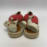 J.Crew Size 8 Women's Red Solid Ankle Tie Wrap Espadrille Flats