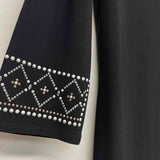 White House Black Market Size M Women's Black Beaded Shift Dress