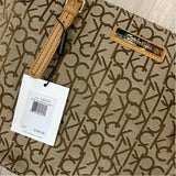 Calvin Klein Khaki Canvas Signature Tote Handbag