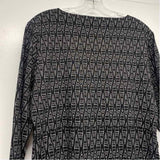 Toad&Co Size Xl Women's Black-White Pattern Shift Dress