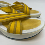 Cole Haan Size 9 Women's Yellow-White Stripe Sandals Shoes