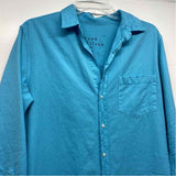 Frank & Eileen Est 1947 Size M Women's Aqua Solid Shirt Dress