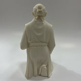 Made in Italy Vintage Cream Alabaster Samurai Sculpture by Arnoldo Giannelli