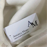 Angela Mara Women's Size M Ivory Embroidered Hoodie Sweatshirt