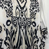 Chico's Size S-M Women's White-Multicolor Pattern Long Sleeve Top