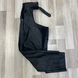 Harley Davidson Black Leather Solid Chaps Womens