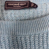 Vineyard Vines Size L Women's Blue Solid Pullover Sweater