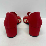 Life Stride Size 7.5 Women's Red Solid Strappy Heels