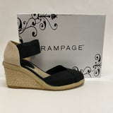 Rampage Size 6.5 Women's Black Solid Wedge Heels