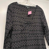 Toad&Co Size Xl Women's Black-White Pattern Shift Dress