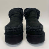 Mou Size 38-7.5 Women's Black Crochet Platform Booties