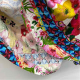 Desigual Size S Women's White-Multicolor Floral Faux Wrap Dress