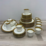 Mikasa Gold-White Bone China Dinnerware w Gold Encrusted Band