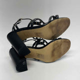 White House Black Market Size 7 Women's Black Studs High Heel Sandals