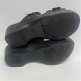 Dansko Size 38-7.5 Women's Black-Multi Iridescent Slip On Sandals