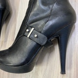 Nine West Size 7.5 Women's Black Solid Tall-High Heels Boots