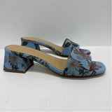 Marc Fisher Size 8 Women's Blue-Multi Floral Strappy Sandals