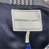 Andersen & Lauth Size One Fits All Women's Blue-Multi Plaid Poncho-Cape