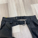 Harley Davidson Black Leather Solid Chaps Womens