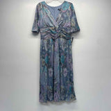 Ignite Evenings Size 12-L Women's Lilac-Multi Shimmer Fit And Flare Dress