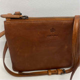 Oak & Tan Brown Leather Solid Crossbody Handbag