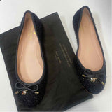 Kate Spade Size 8.5 Women's Black Shimmer Ballet Flats Shoes